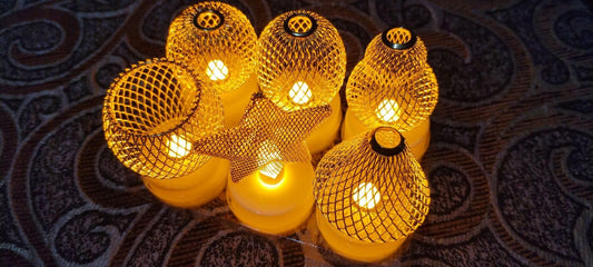 Luminous Diwali Lantern Collection – Set of 6 Artisanal LED Ornaments