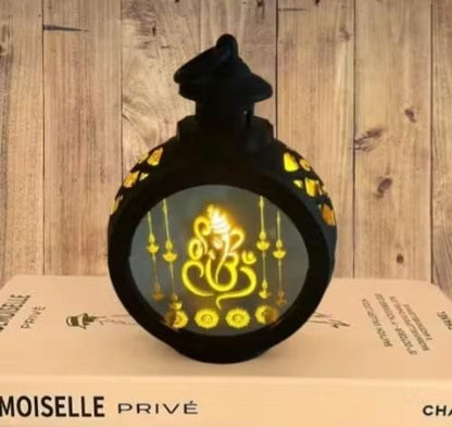 Aura Diya Lumina – Artisanal Ganesh Ji Lantern of Abundance