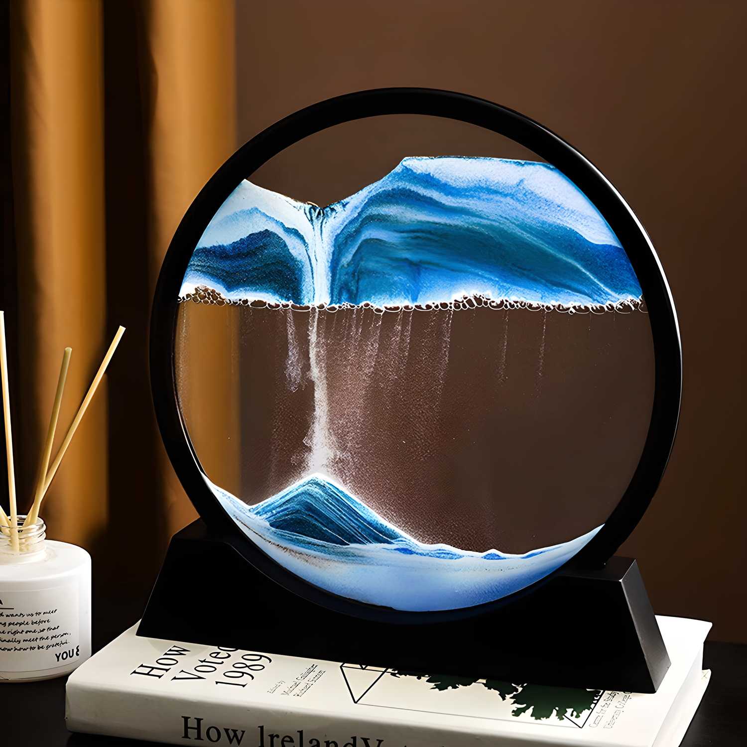 AQUA FLUX Kineticscape – Artisanal 3D Seascape Meditation Sculpture