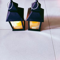 AURA NOCTURNE – Artisanal LED Hanging Lanterns (Set of 2)