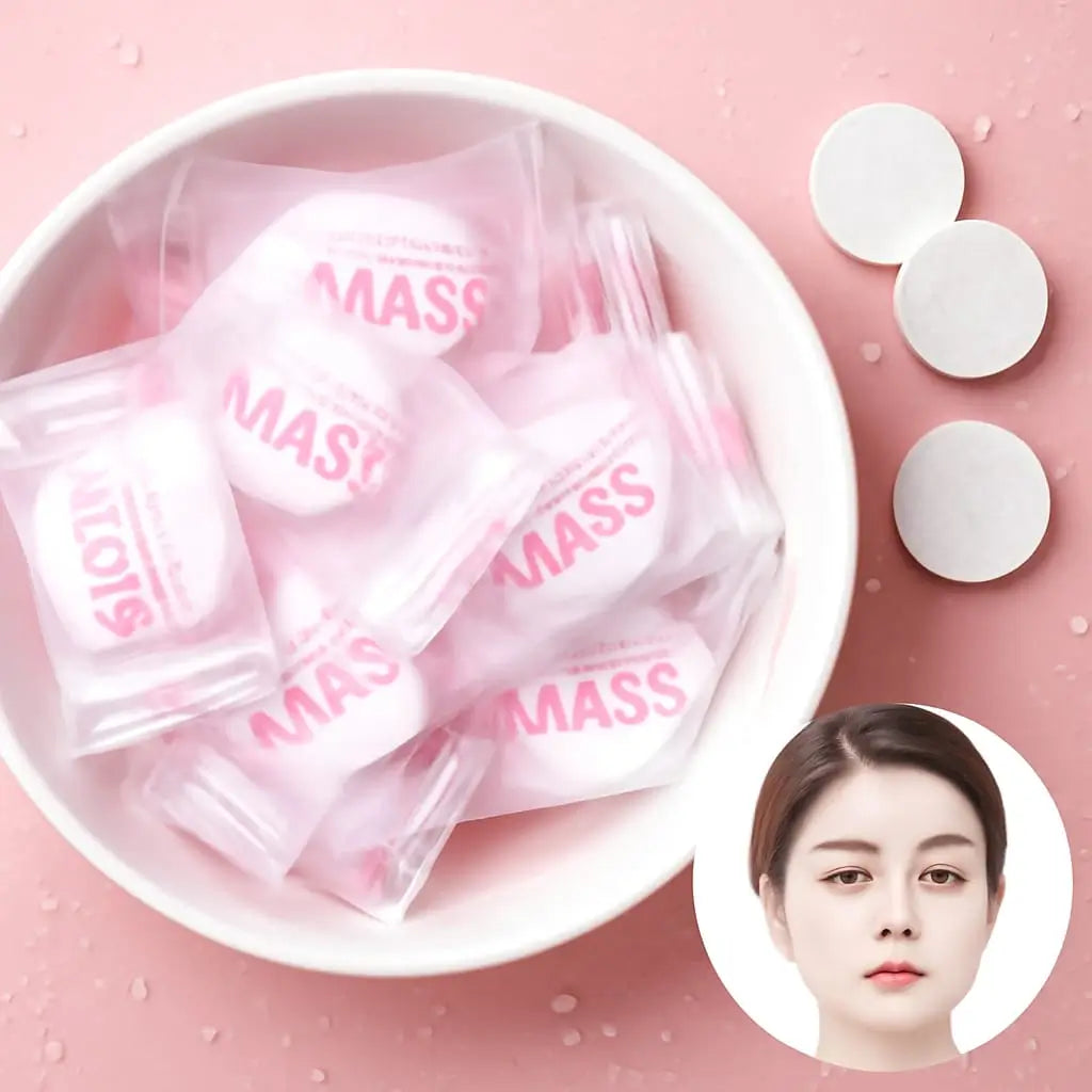 "LUMIÈRE HYDRATABLES – Premium Biodegradable Mask Tablets (50-Piece Ritual Set)"