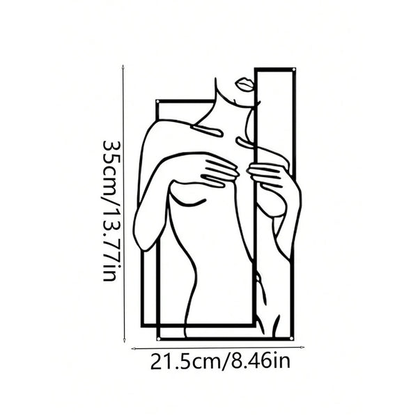 Girly Body Line Silhouette Wall Decoration