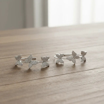 Stylish Butterfly Ear Crawler Cuff Earrings
