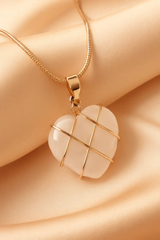 "Éclat du Cœur" Crystal-Encrusted Pendant